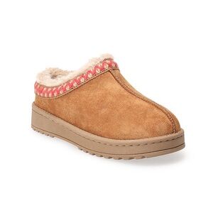 NWOT Sonoma kids fur lined chestnut clogs